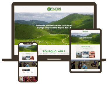 Portfolio de prestation WordPress réalisé par Fée des sites : restructuration du site internet Agir pour un Tourisme Responsable (ATR)