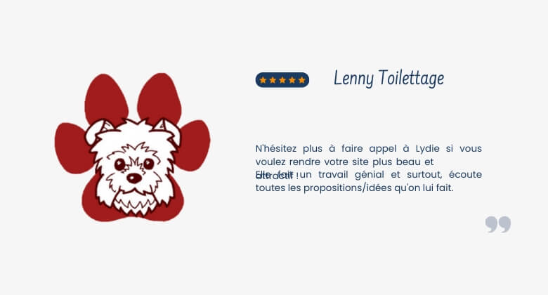 Avis client Lenny Toilettage