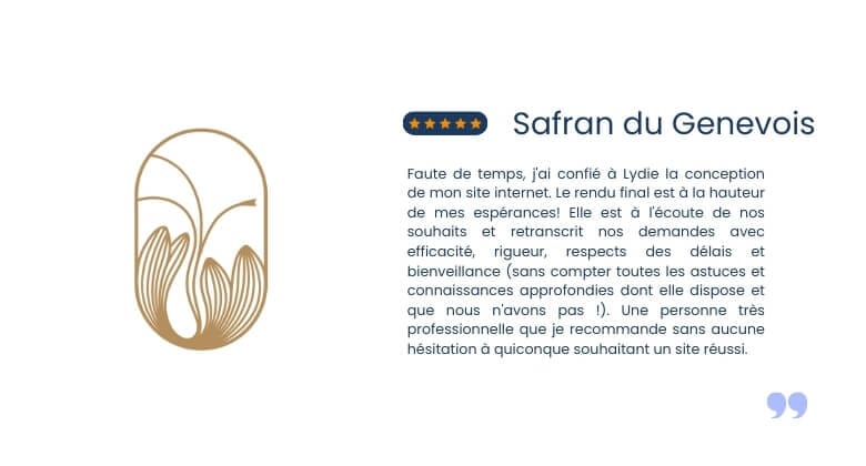 Avis client de l'entreprise Safran du Genevois, pour une prestation de création de site e-commerce sur mesure