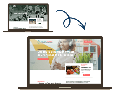 Exemple de site vitrine pour une association de langues étrangères