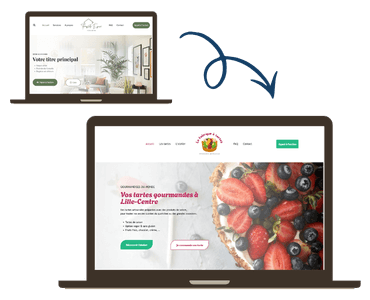 Exemple de site internet WordPress personnalisé pour une pâtissière